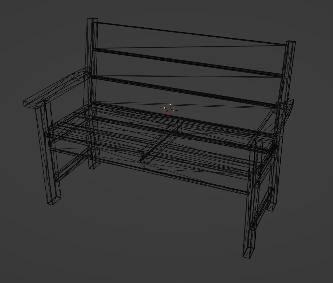 Lakeside Full Set Dining Table Chair Bench and Side Table 4CLRS Low-poly 3D model_13