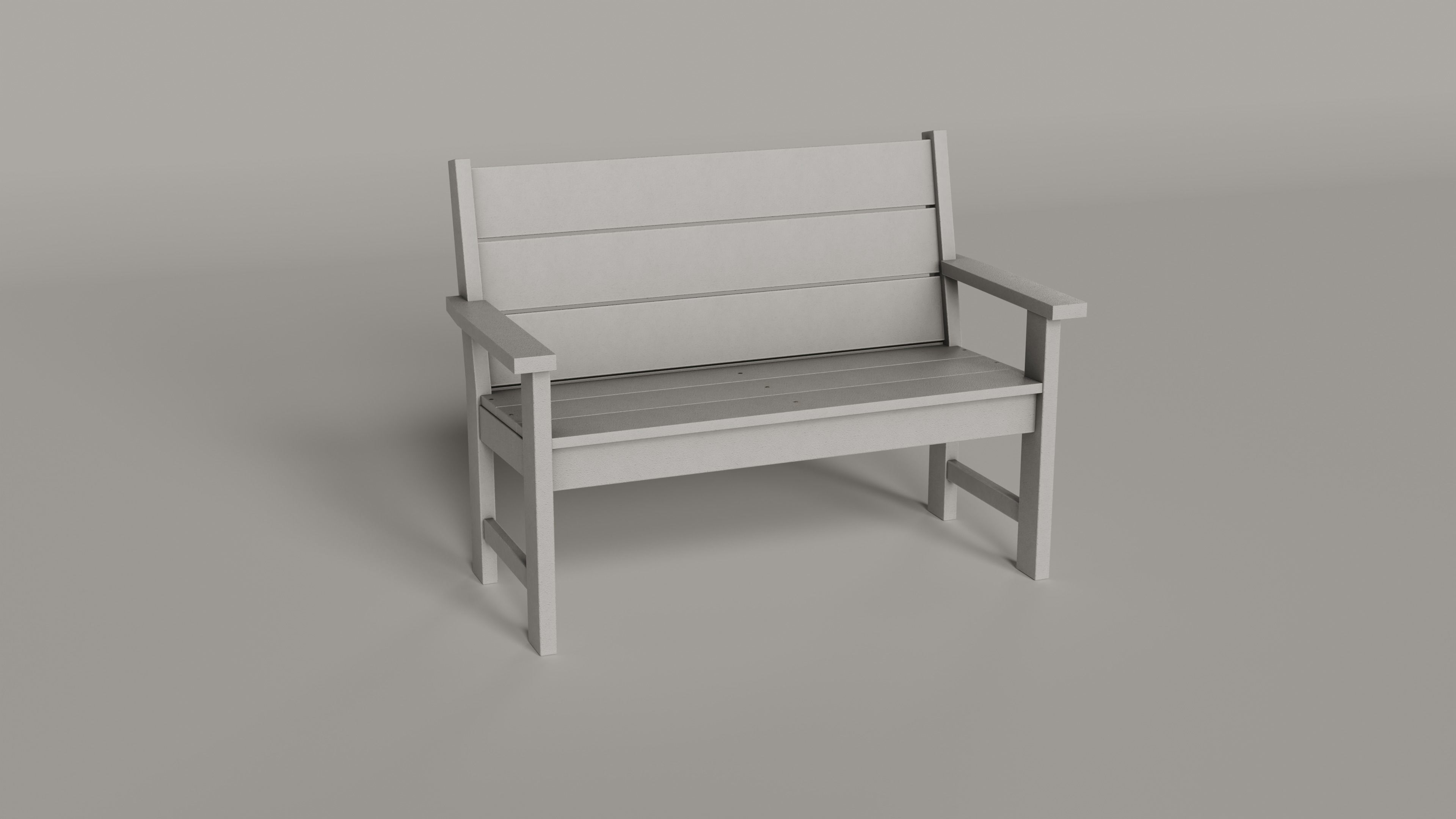 Lakeside Full Set Dining Table Chair Bench and Side Table 4CLRS Low-poly 3D model_35