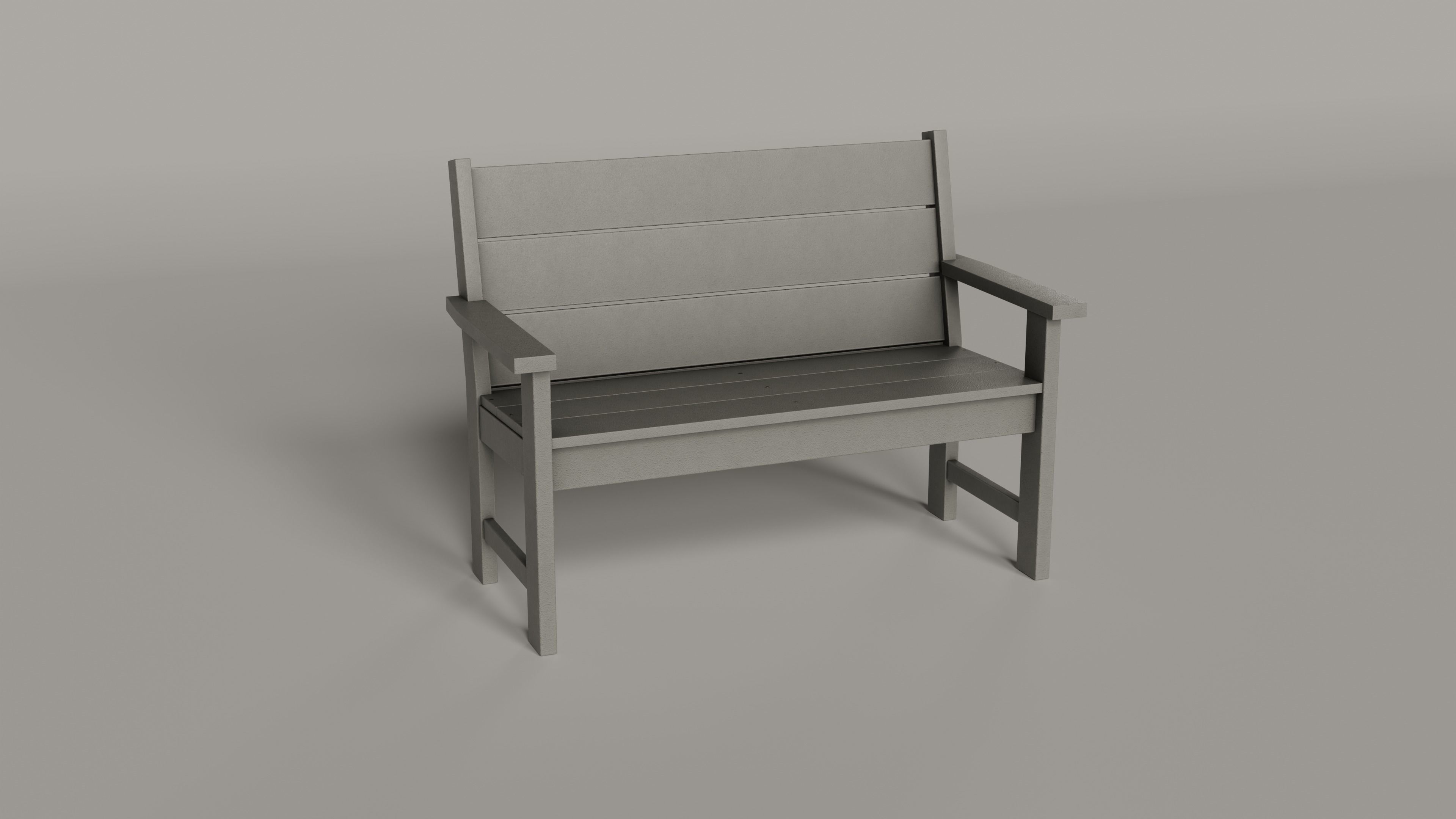 Lakeside Full Set Dining Table Chair Bench and Side Table 4CLRS Low-poly 3D model_29