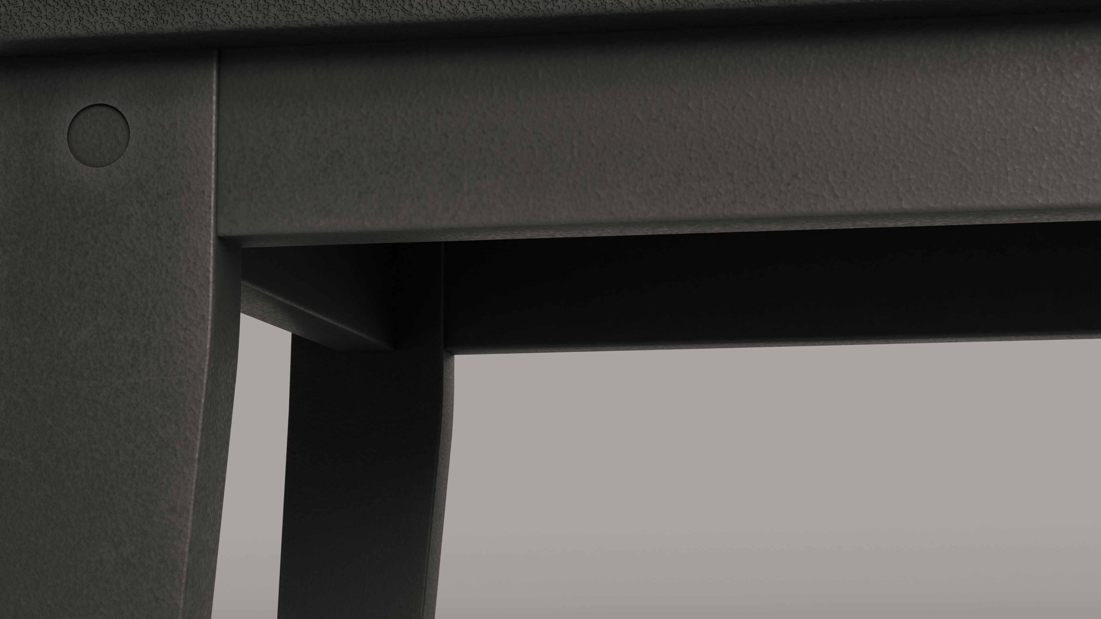 Lakeside Full Set Dining Table Chair Bench and Side Table 4CLRS Low-poly 3D model_58