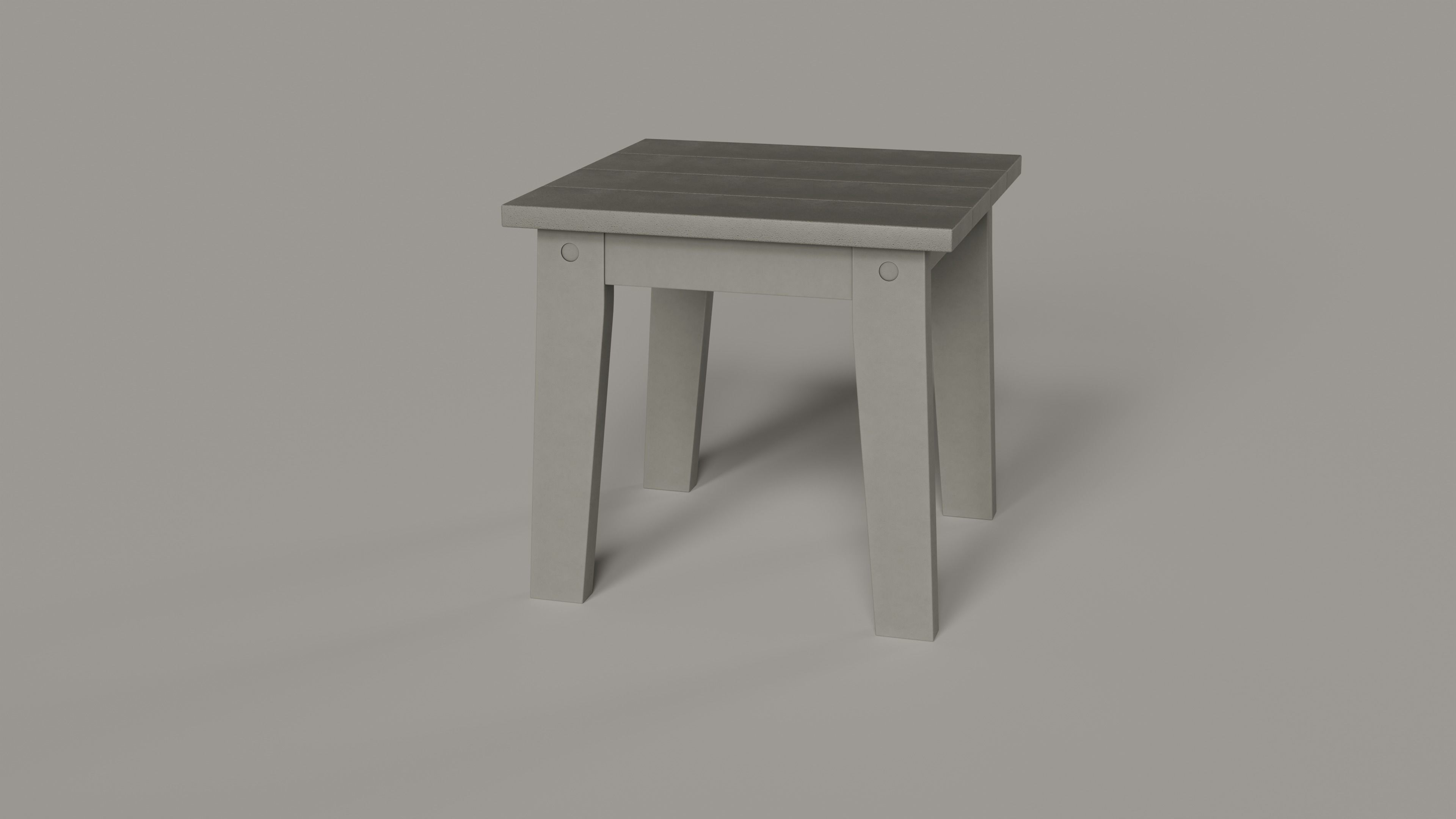 Lakeside Full Set Dining Table Chair Bench and Side Table 4CLRS Low-poly 3D model_65