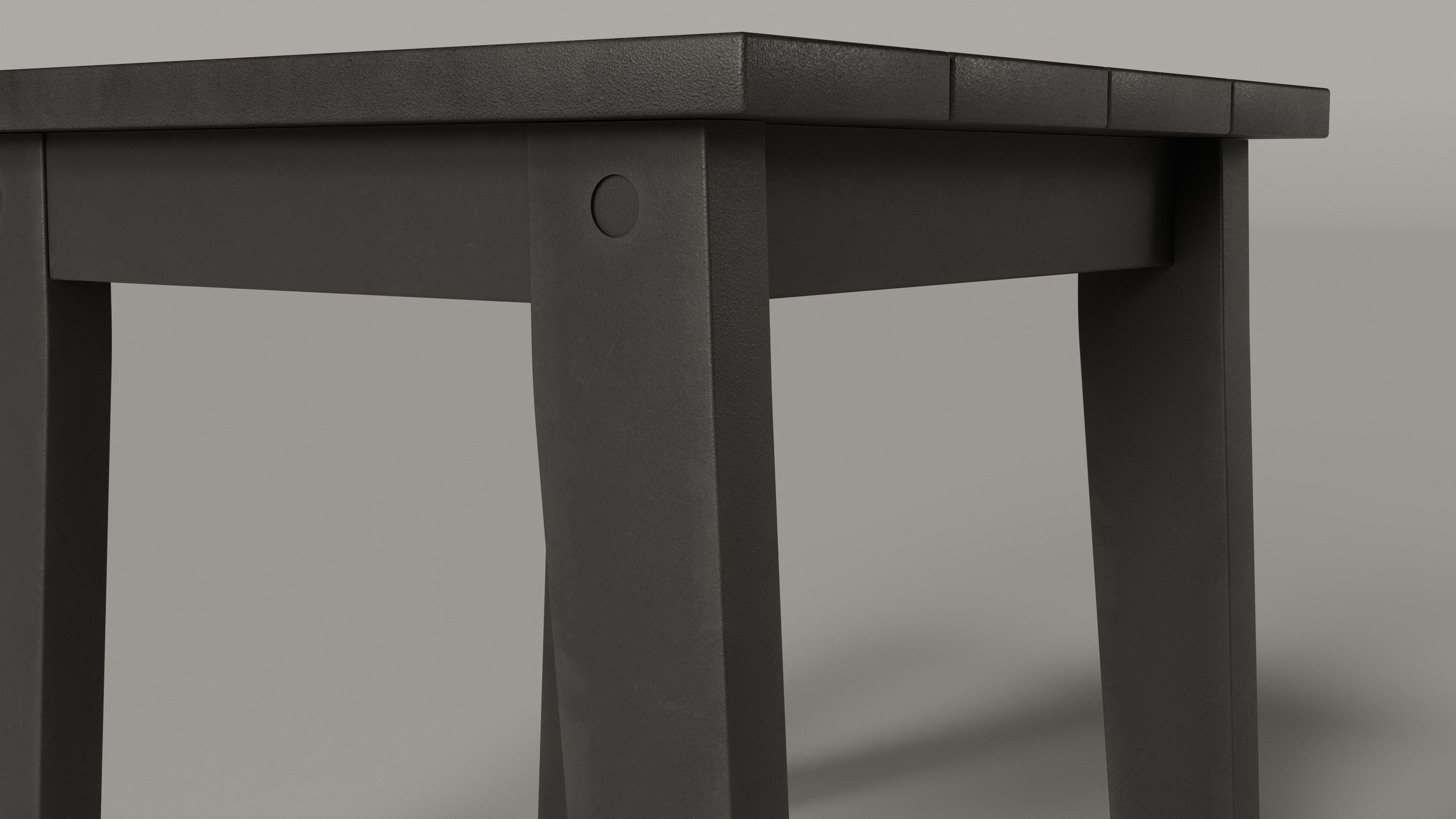 Lakeside Full Set Dining Table Chair Bench and Side Table 4CLRS Low-poly 3D model_71