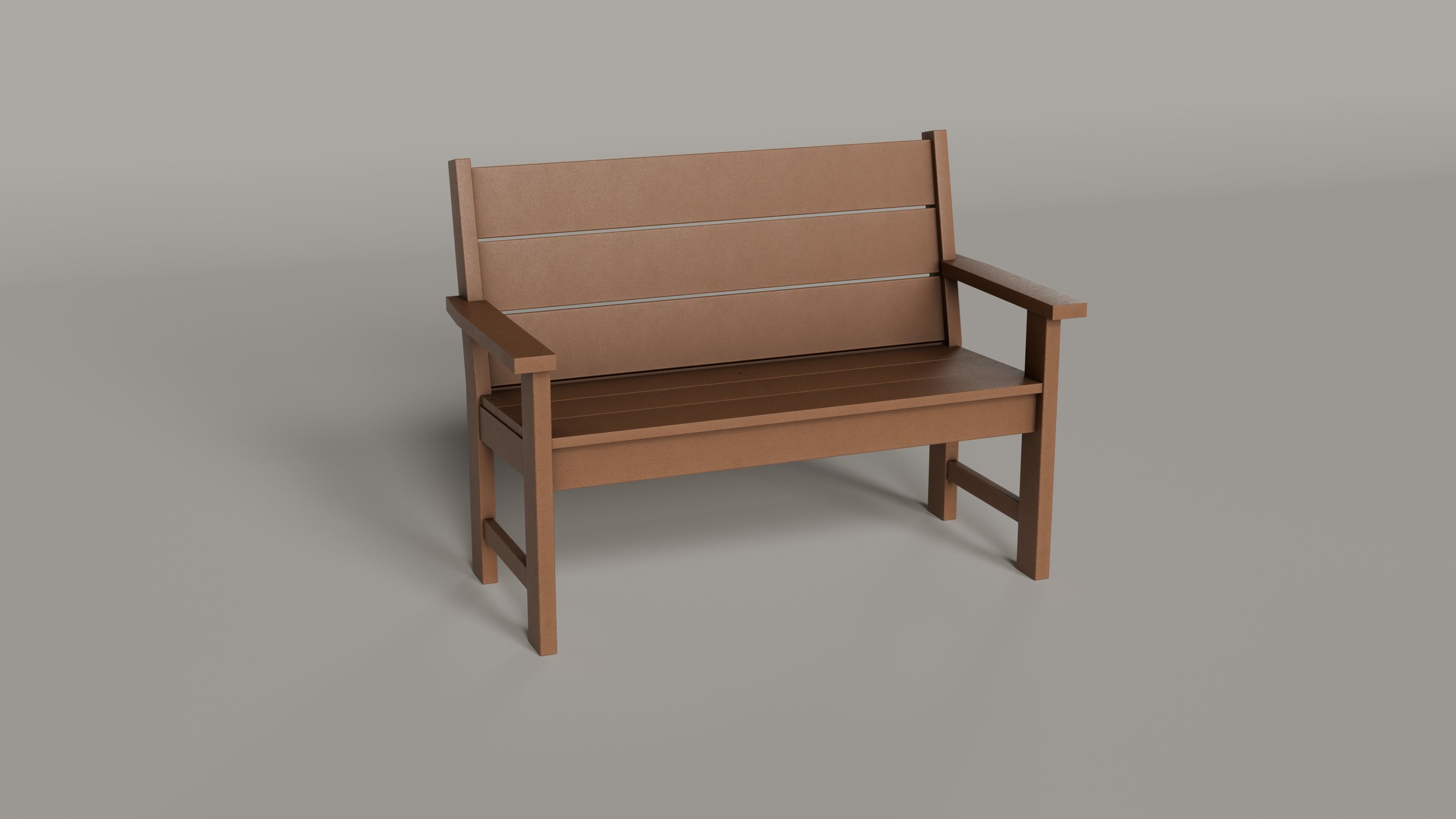 Lakeside Full Set Dining Table Chair Bench and Side Table 4CLRS Low-poly 3D model_37