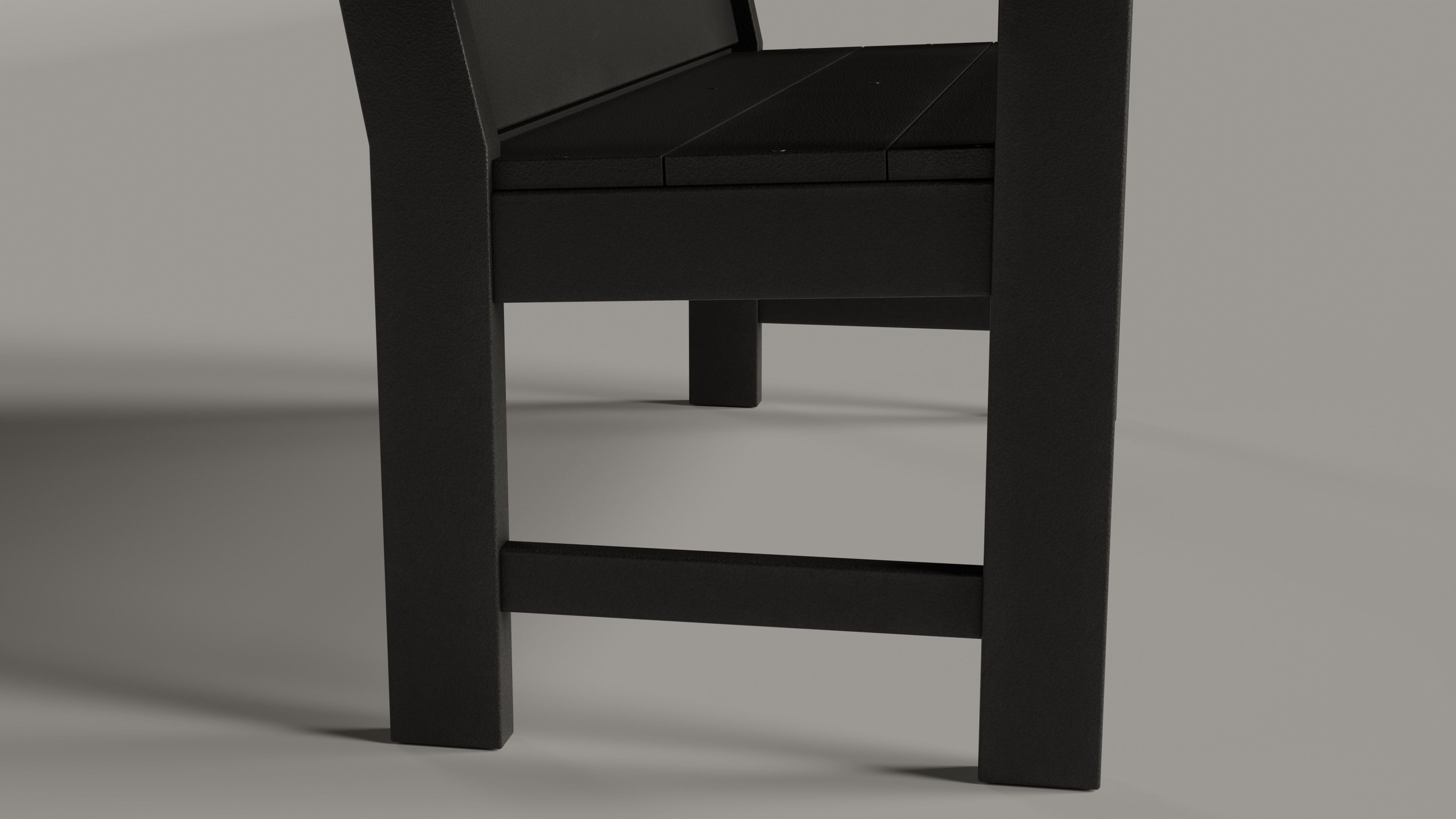 Lakeside Full Set Dining Table Chair Bench and Side Table 4CLRS Low-poly 3D model_31