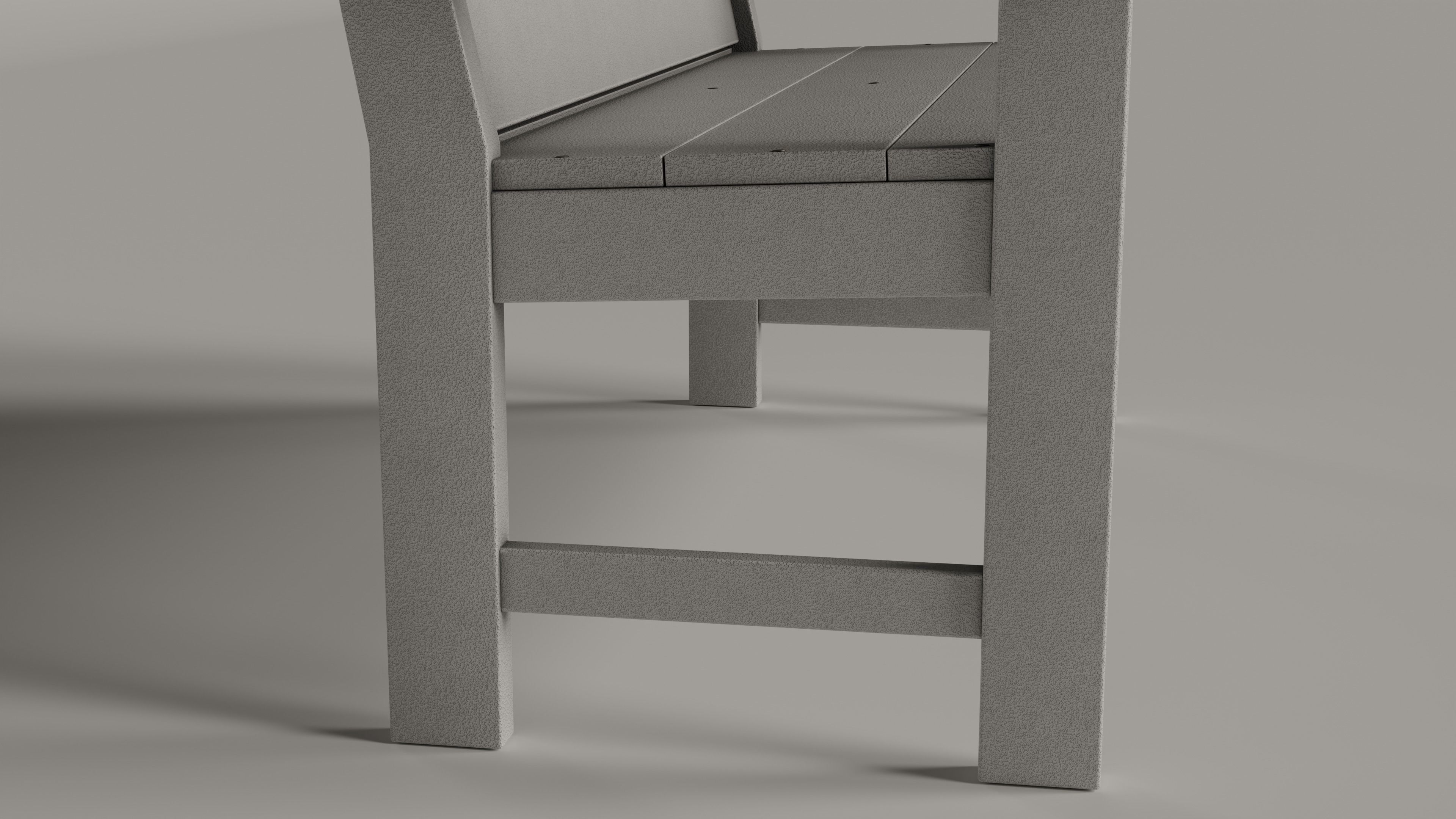 Lakeside Full Set Dining Table Chair Bench and Side Table 4CLRS Low-poly 3D model_34