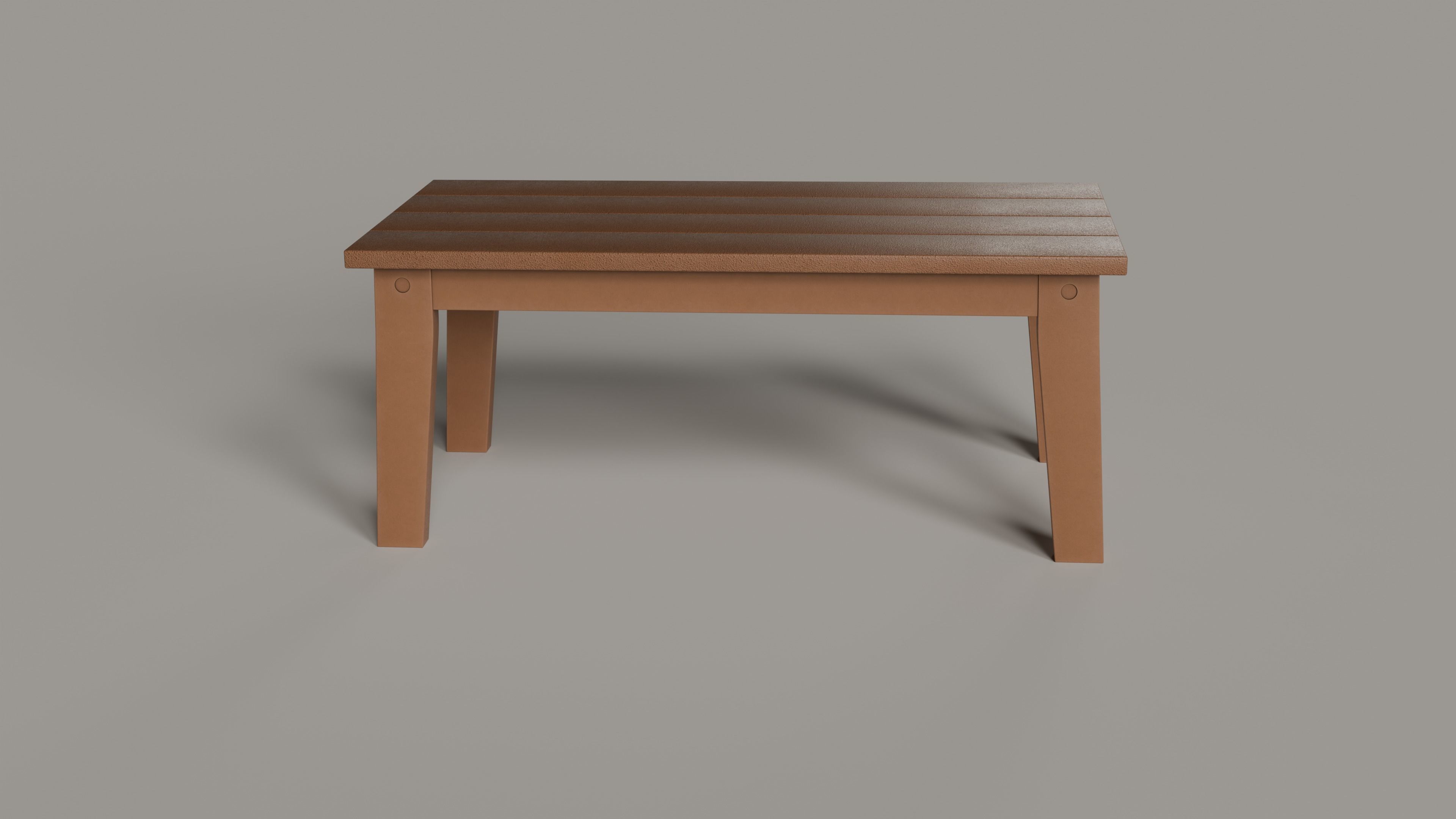 Lakeside Full Set Dining Table Chair Bench and Side Table 4CLRS Low-poly 3D model_62