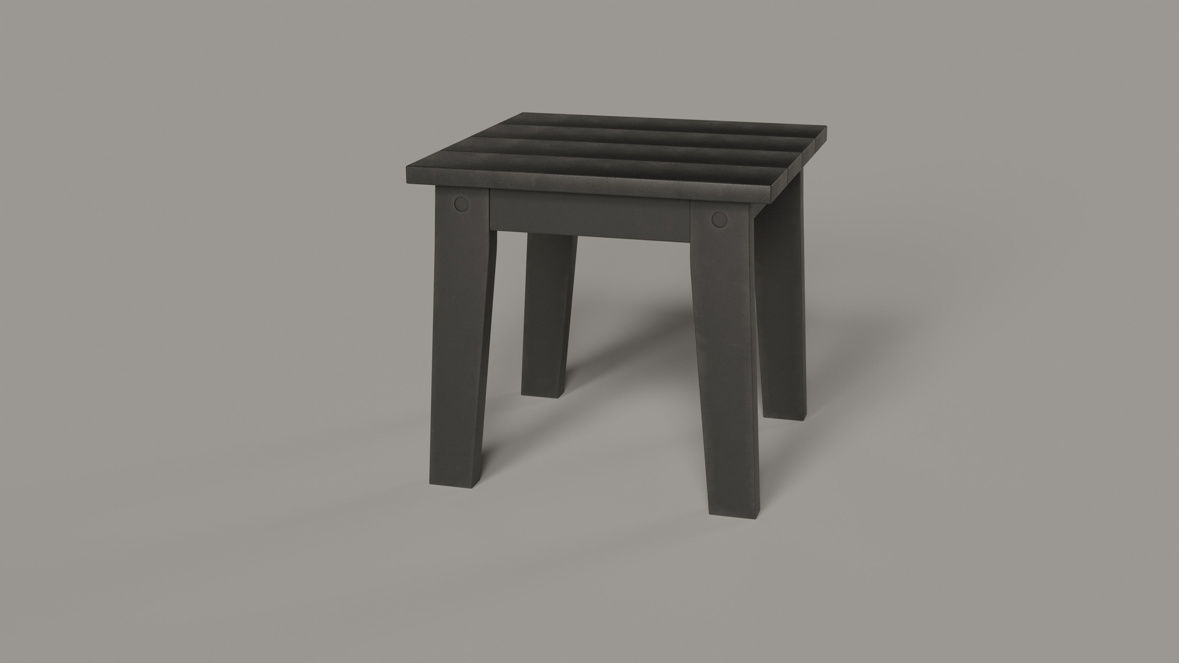 Lakeside Full Set Dining Table Chair Bench and Side Table 4CLRS Low-poly 3D model_66