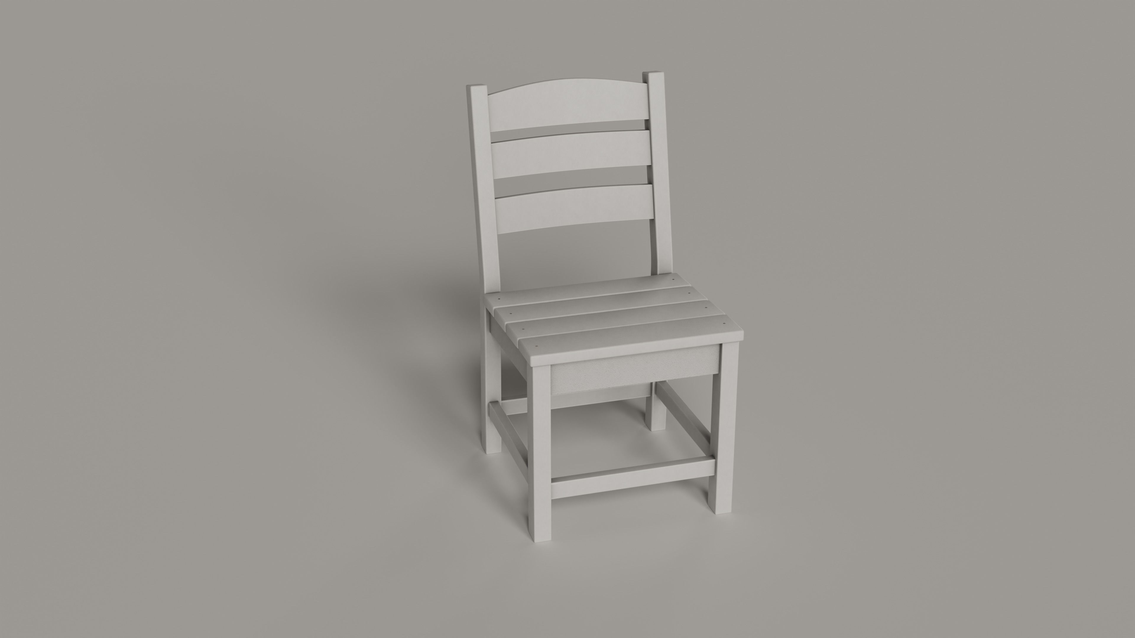 Lakeside Full Set Dining Table Chair Bench and Side Table 4CLRS Low-poly 3D model_45