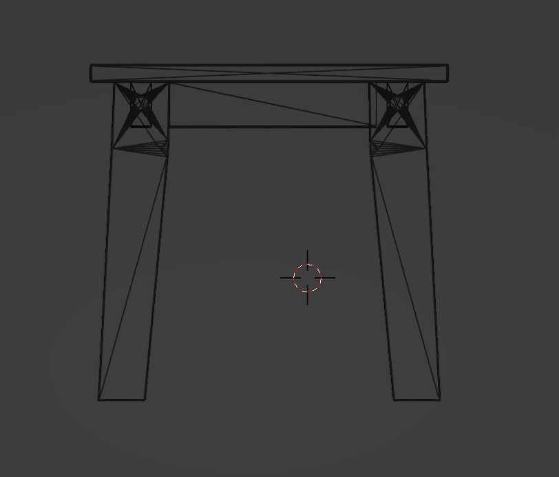 Lakeside Full Set Dining Table Chair Bench and Side Table 4CLRS Low-poly 3D model_23