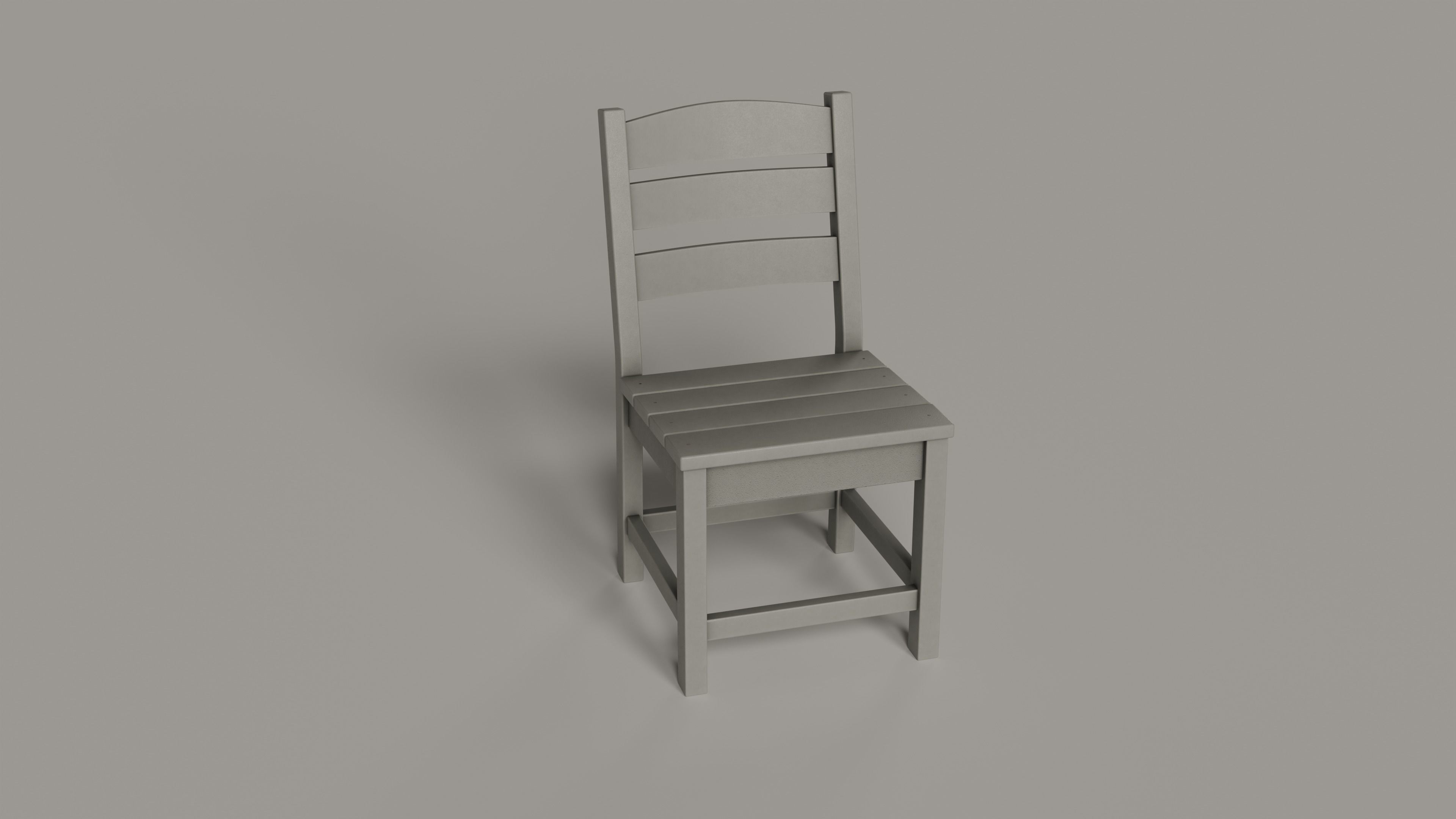 Lakeside Full Set Dining Table Chair Bench and Side Table 4CLRS Low-poly 3D model_42