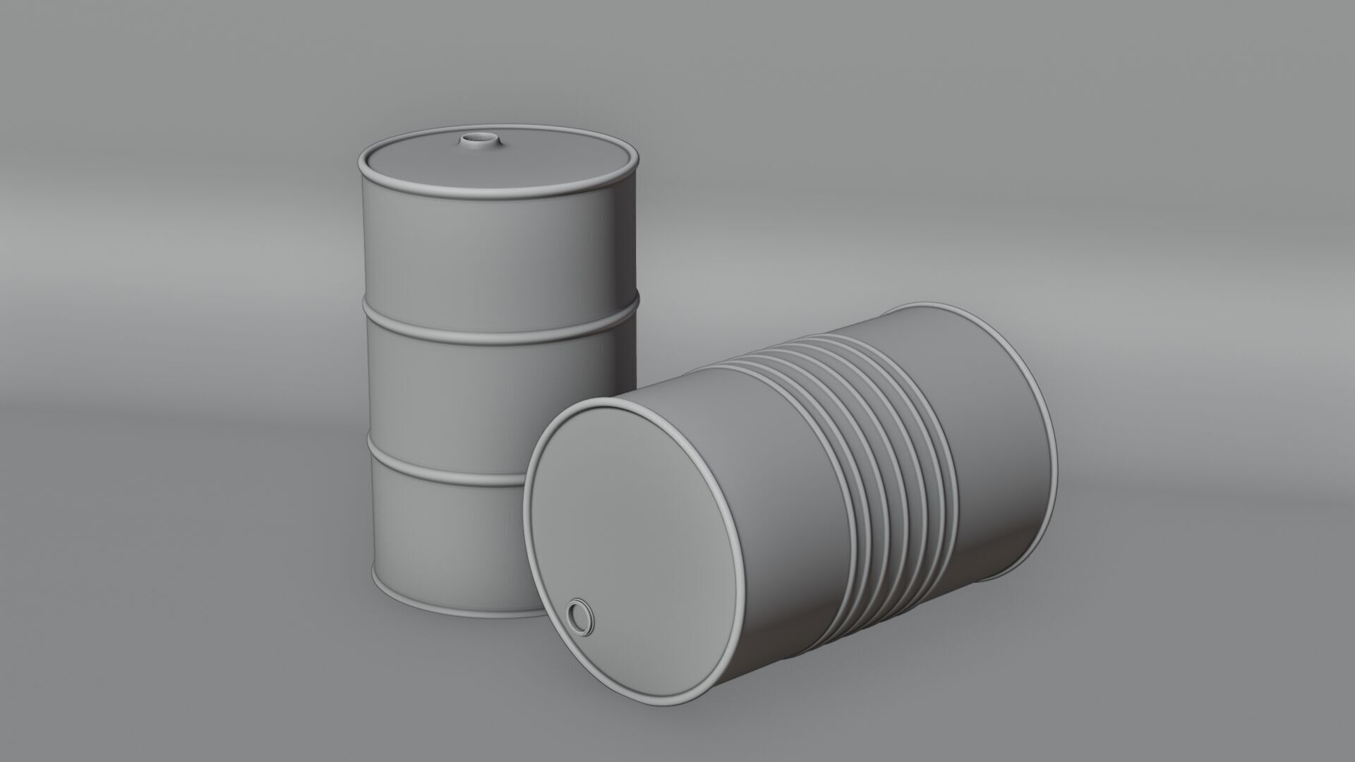 Low-Poly Red Barrels v2 Low-poly 3D model_7