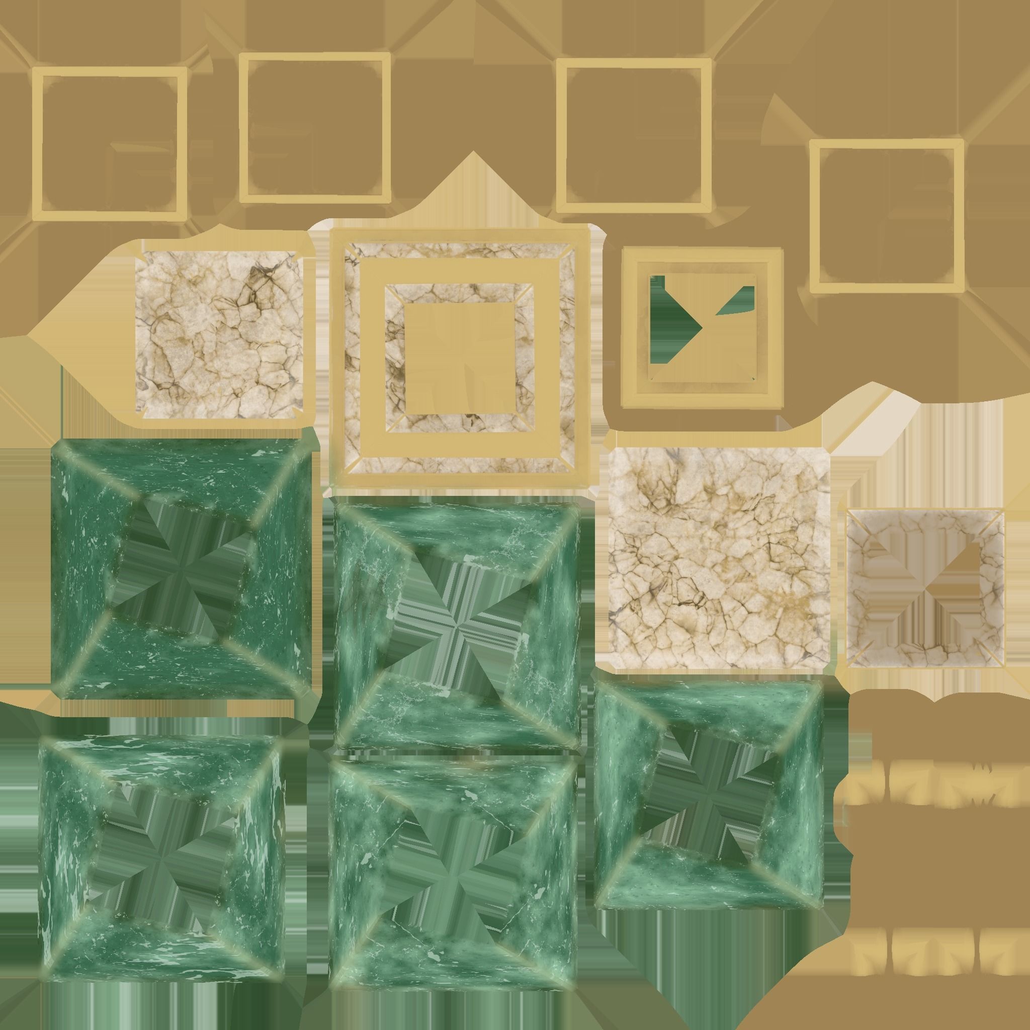 Jade Pillar Low-poly 3D model_2