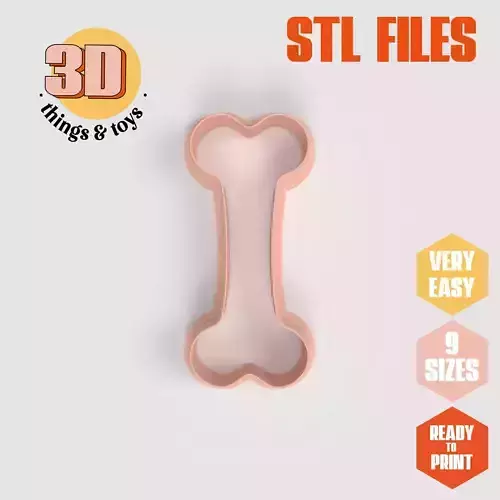 Bone - Cookie Cutter  Clay - Many Size 3D print model