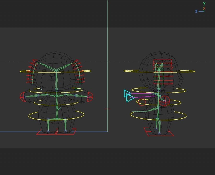 Rigged Cartoon Dog Low-poly 3D model_7