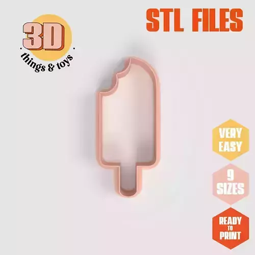 Ice Cream Bite - Cookie Cutter Clay - Many Size