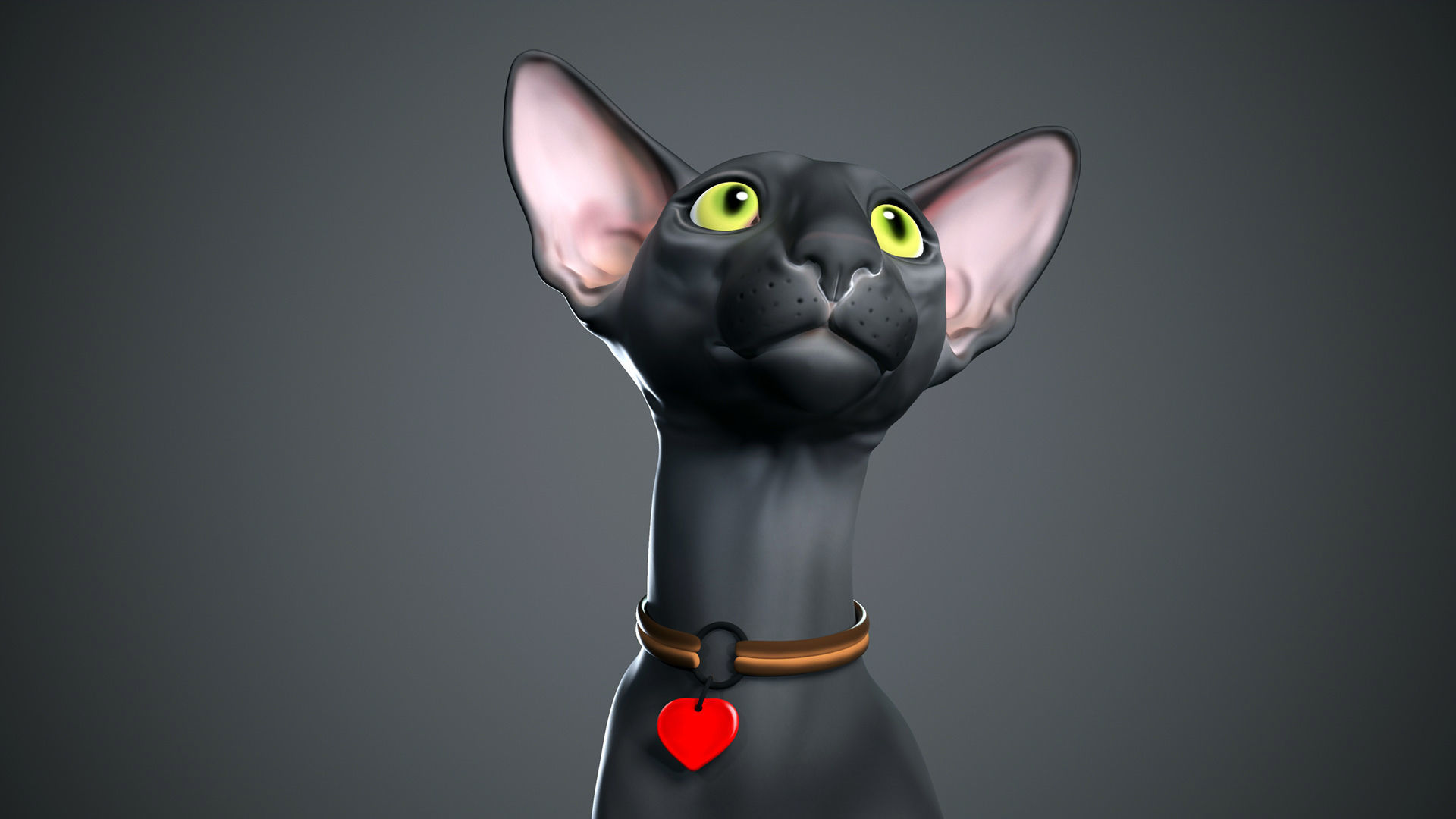 Oriental Cat - 3D Sculpting - High Poly  3D print model_5