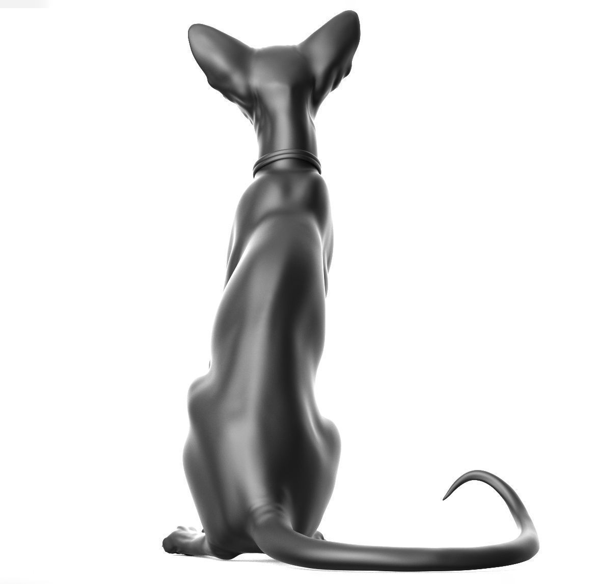 Oriental Cat - 3D Sculpting - High Poly  3D print model_14