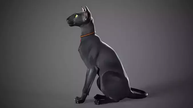 Oriental Cat - 3D Sculpting - High Poly 