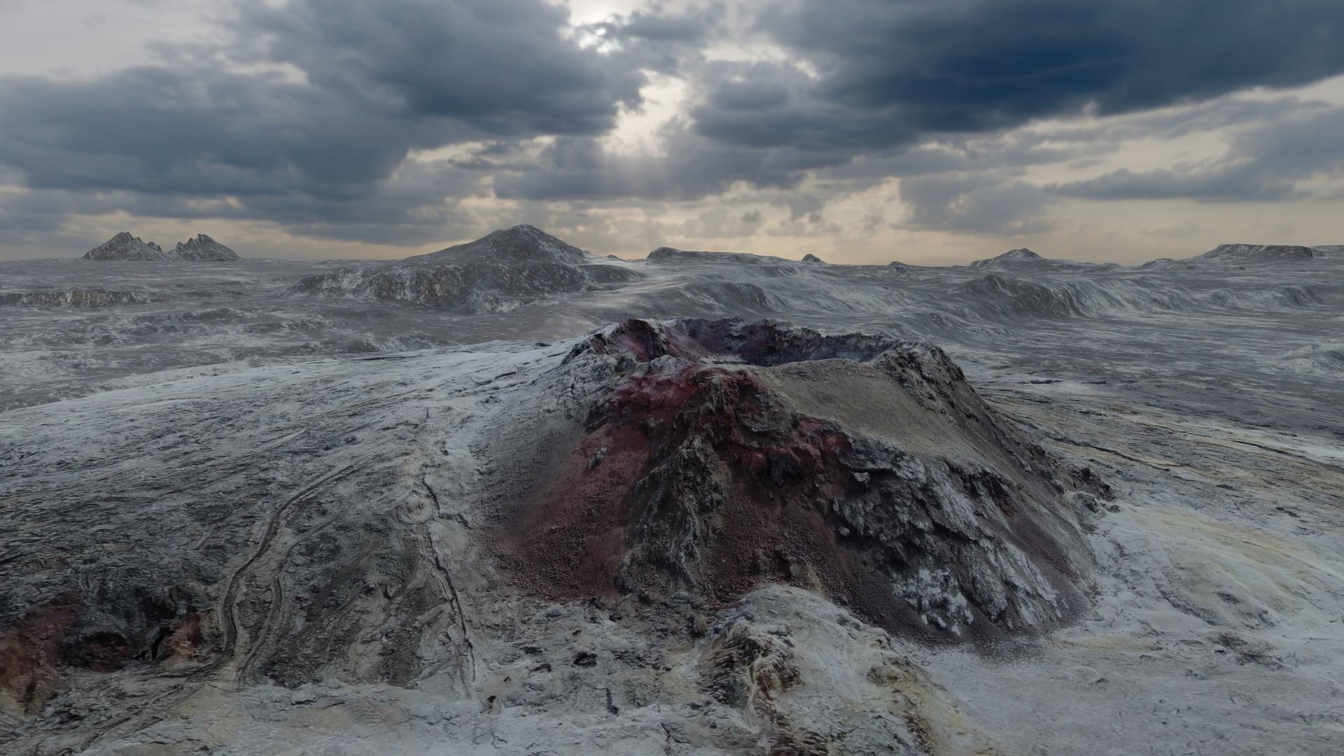 Fagradalsfjall Iceland Volcano Multipurpose Terrain Model 3D model_1