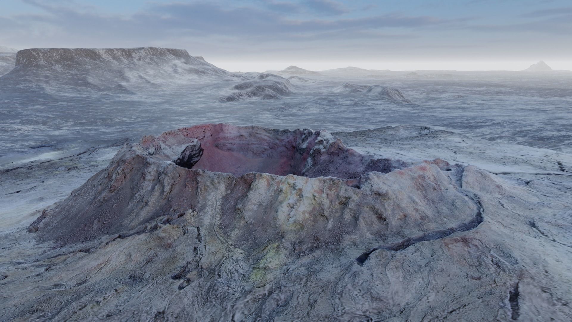 Fagradalsfjall Iceland Volcano Multipurpose Terrain Model 3D model_2