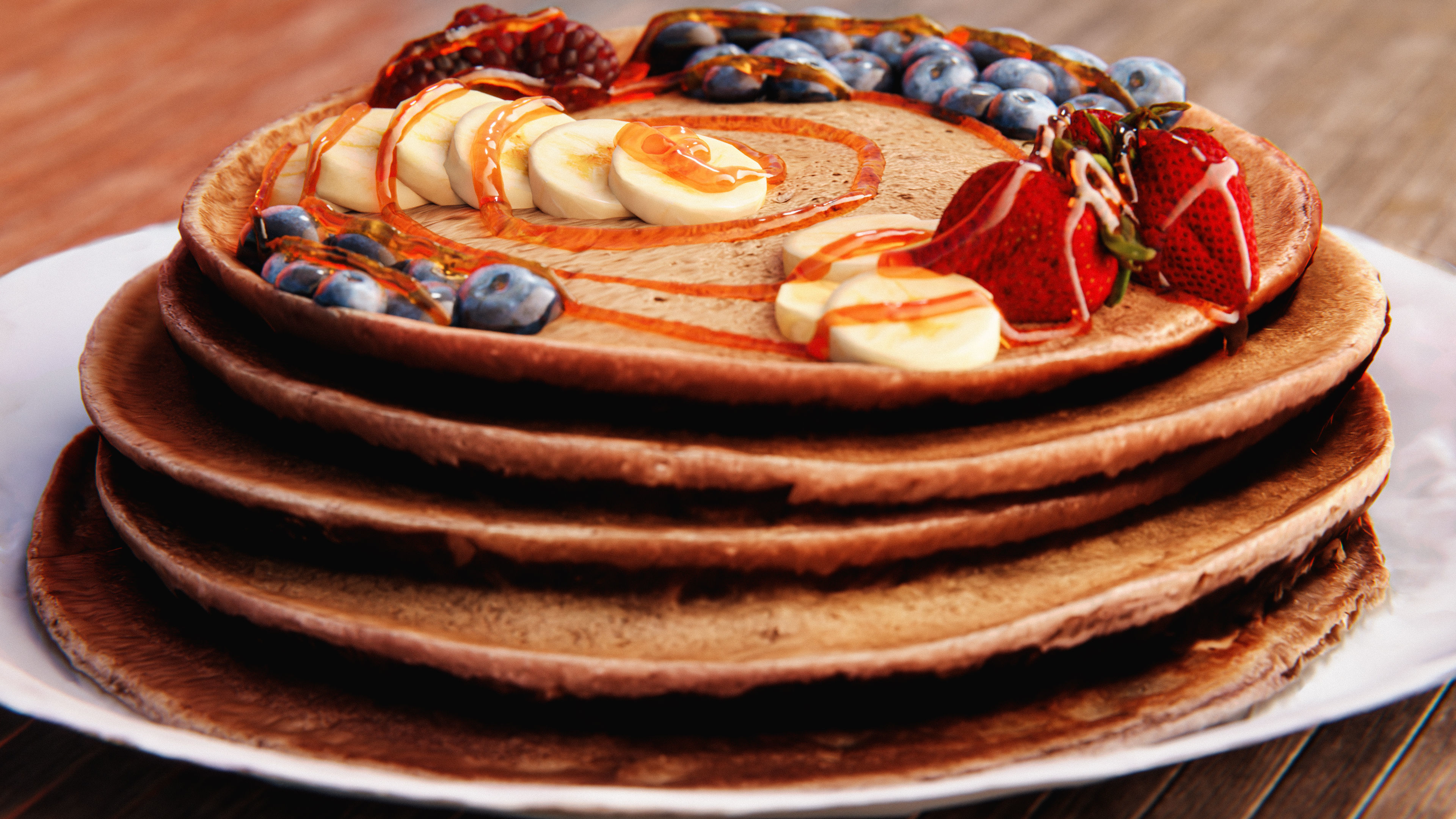 Breakfast Pancakes 3D Model  3D model_2