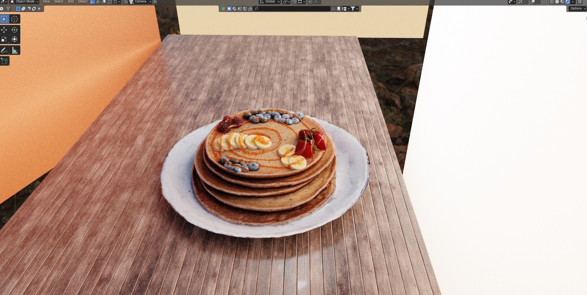 Breakfast Pancakes 3D Model  3D model_1