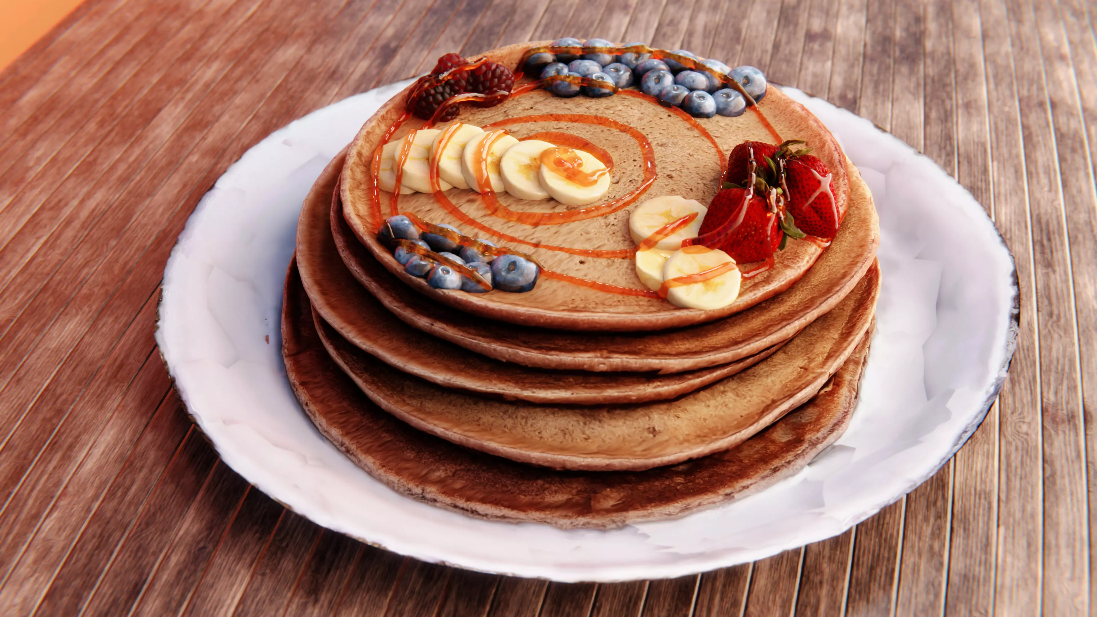 Breakfast Pancakes 3D Model  3D model_0