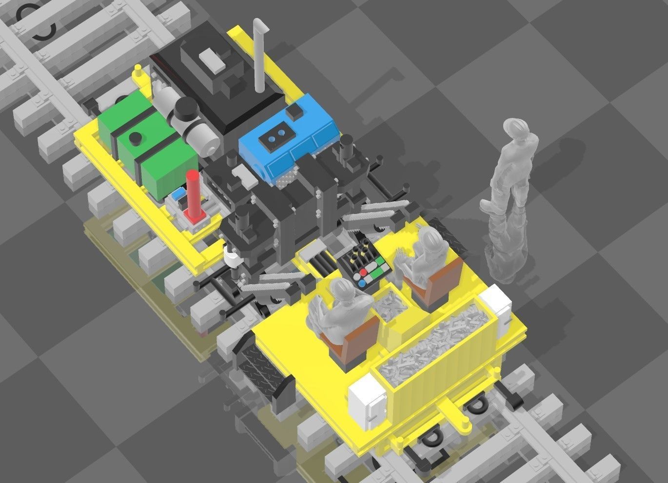 N Scale Spike Driver MOW 3D print model_7