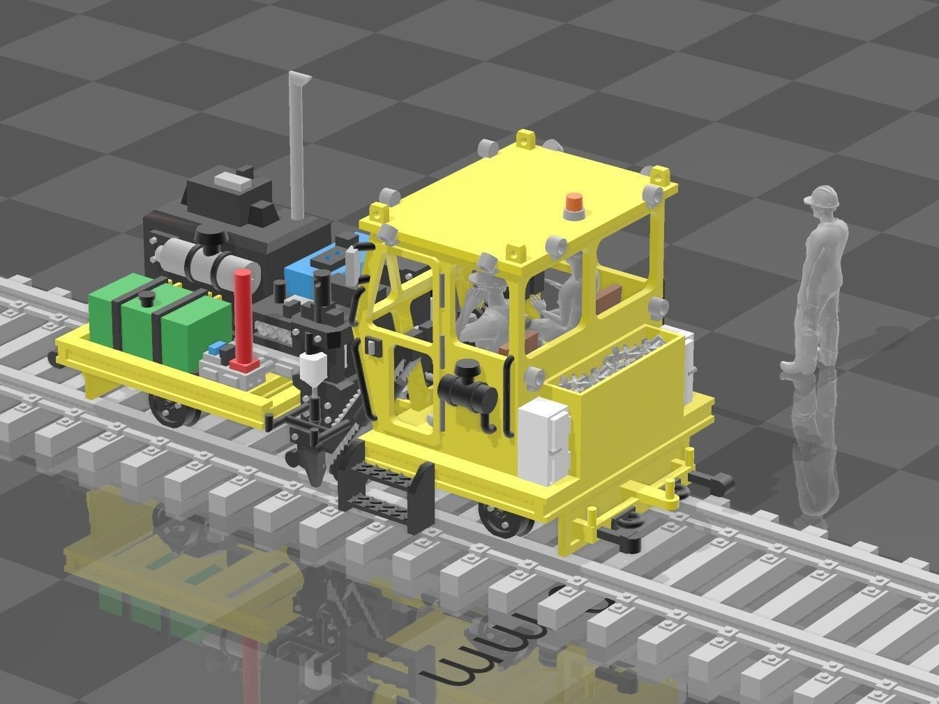 N Scale Spike Driver MOW 3D print model_6