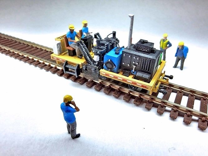 N Scale Spike Driver MOW 3D print model 4