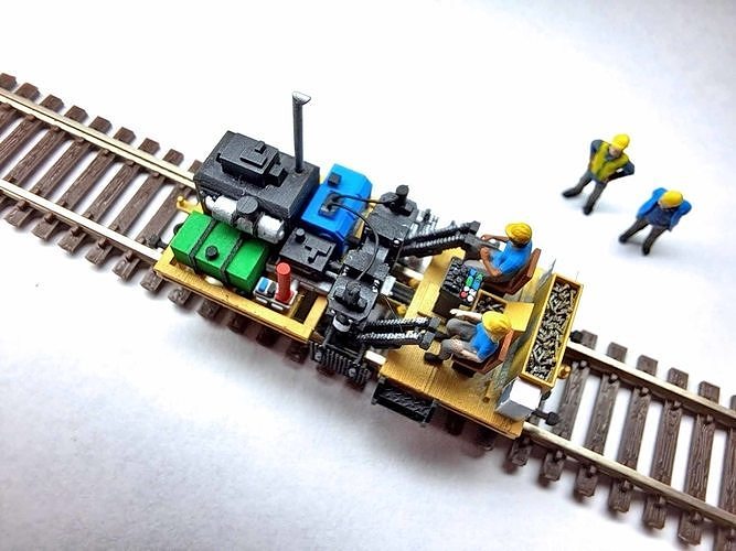N Scale Spike Driver MOW 3D print model 5