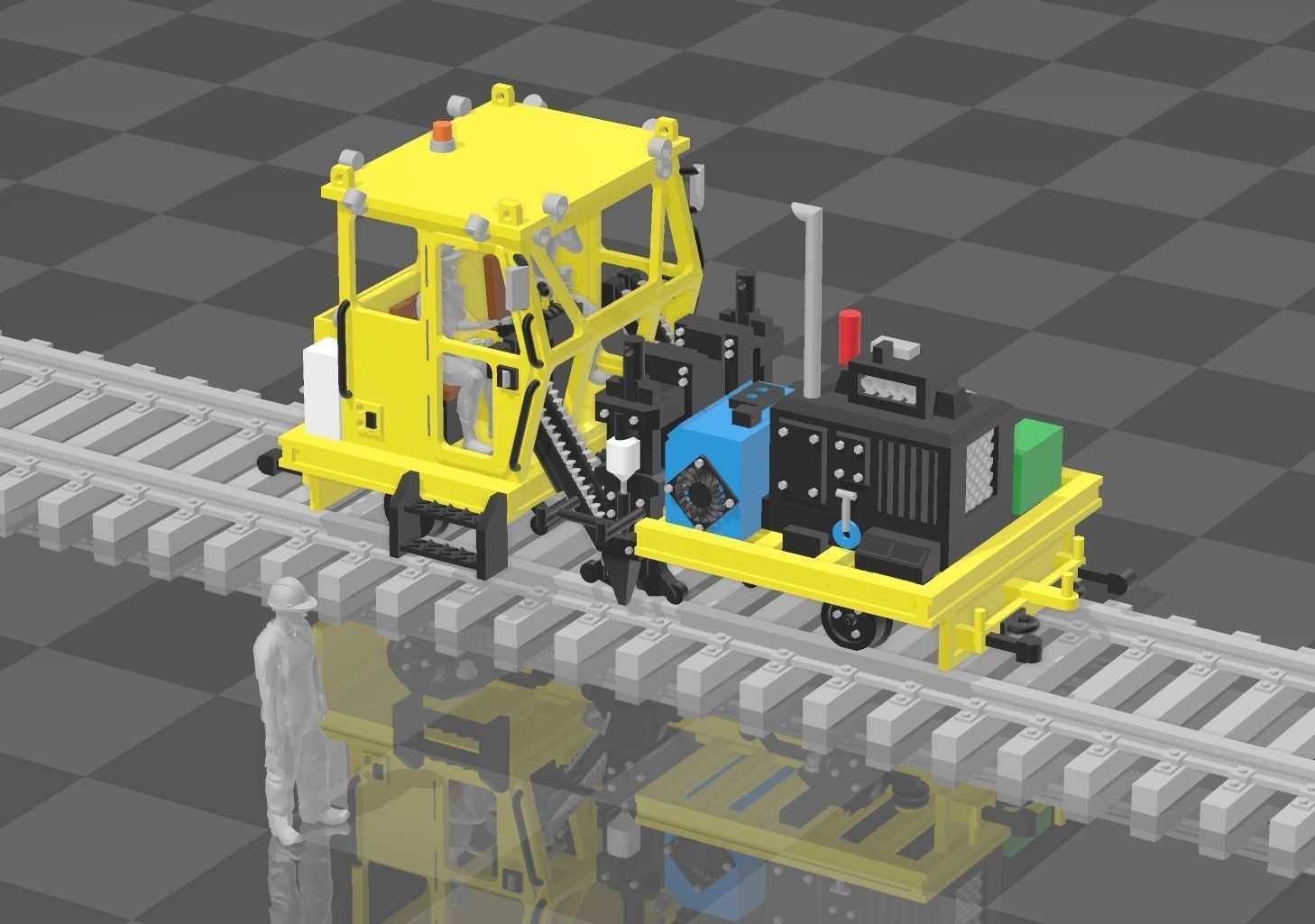 N Scale Spike Driver MOW 3D print model_5