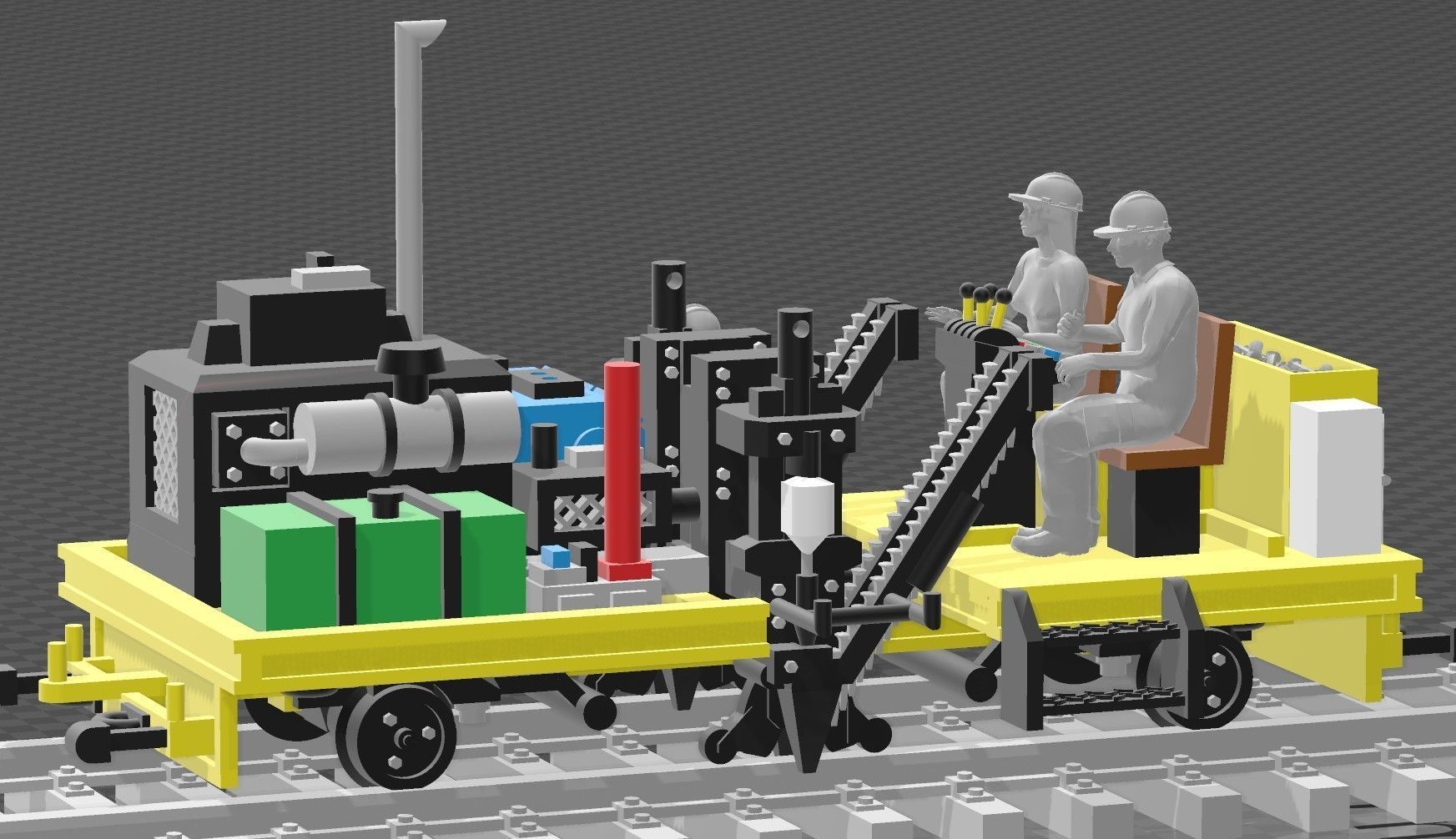 N Scale Spike Driver MOW 3D print model_8