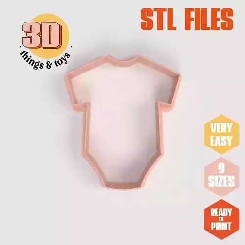 Babygrow - Cookie Cutter Clay - Many Size 3D print model