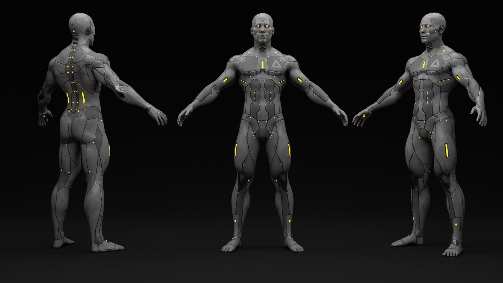 Android MR-26 Low-poly 3D model_2