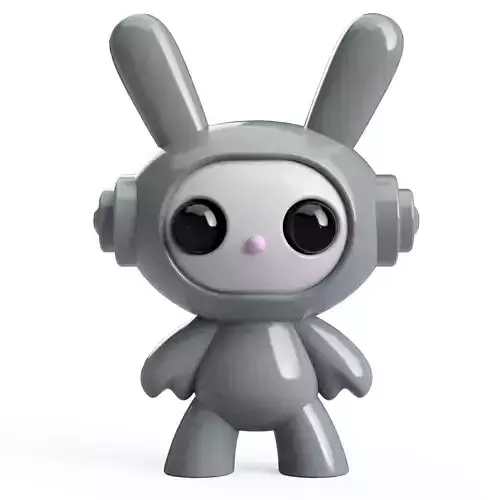 3D Printable Space Bunny Figure STL File Personal Commercial Use 3D print model