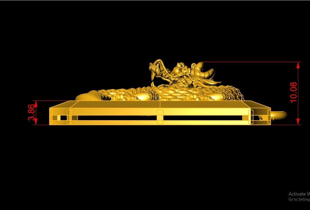 Neck Pendant Code-ANM002 3D print model_5