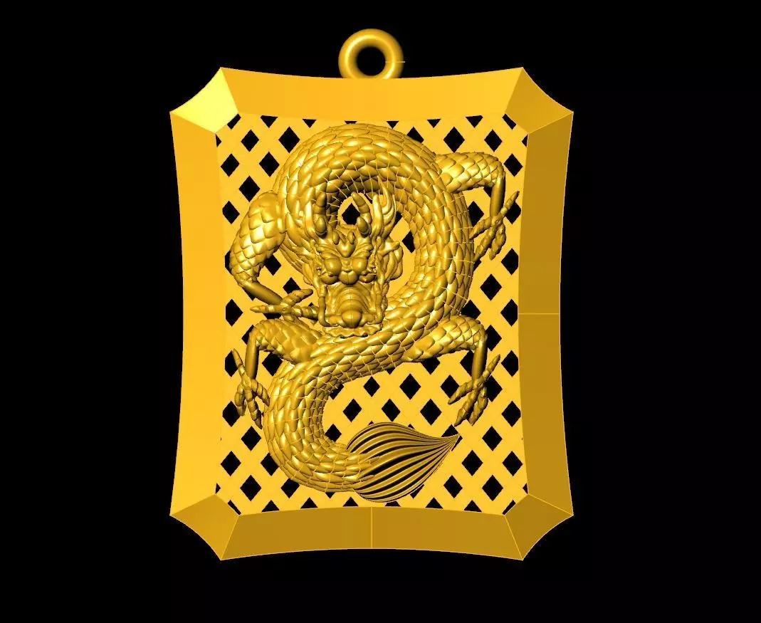 Neck Pendant Code-ANM002 3D print model_0