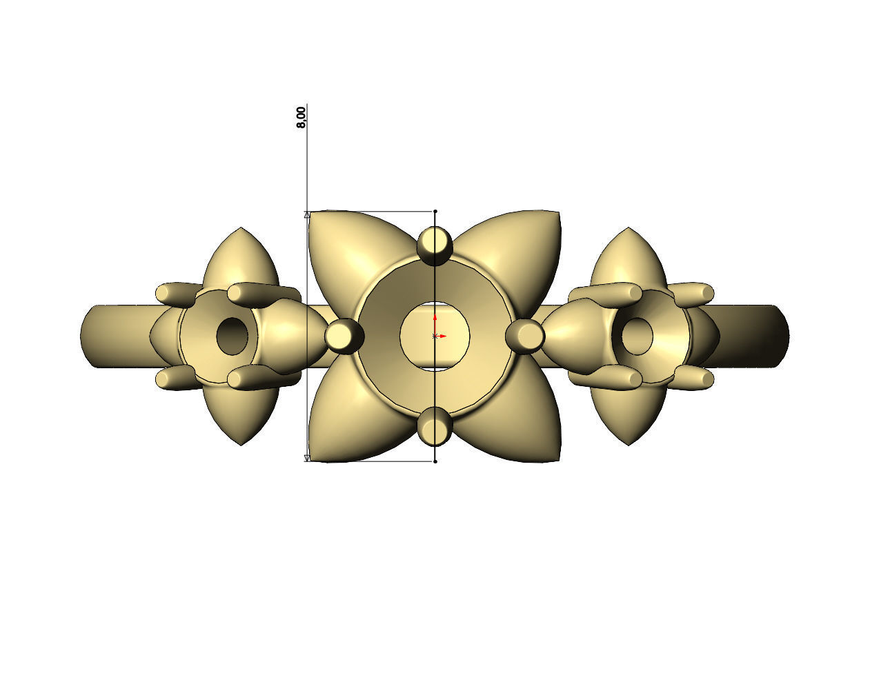 Spiked settings diamond ring US sizes 6to10 3D print model_7