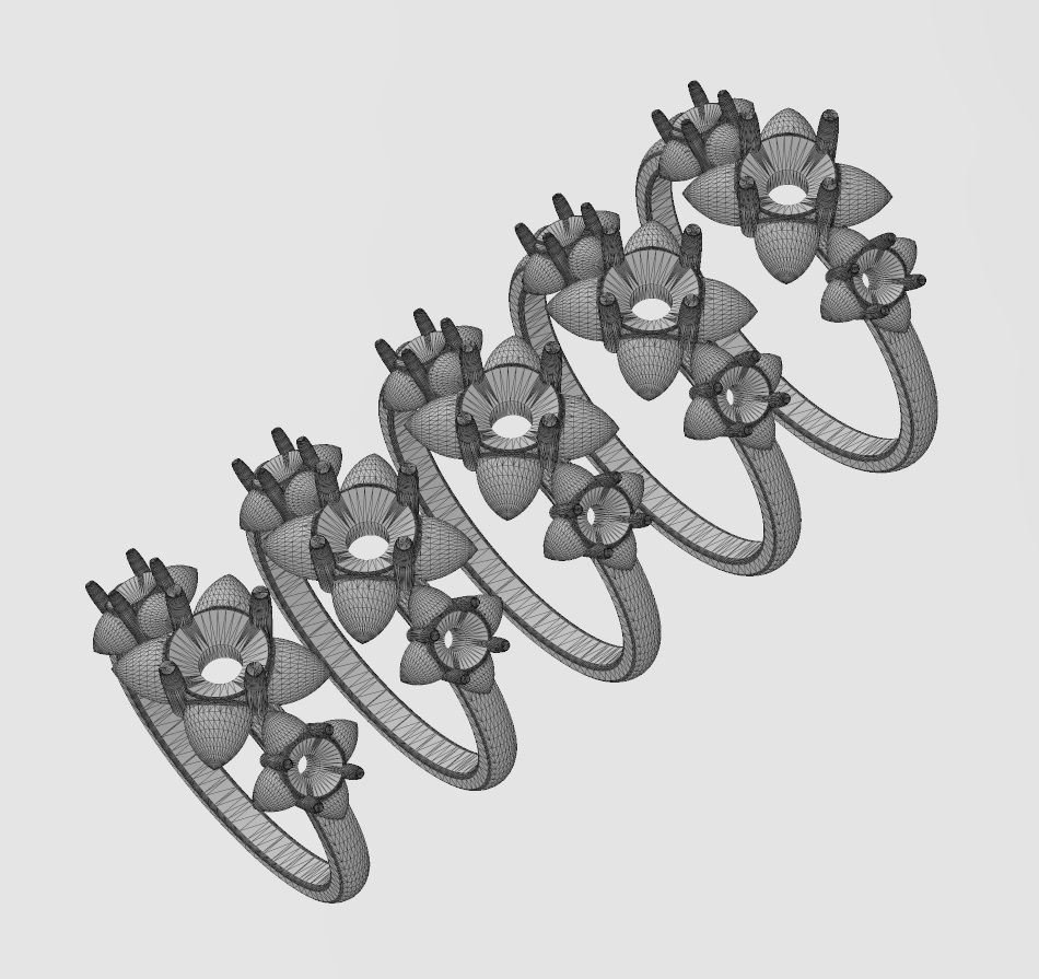 Spiked settings diamond ring US sizes 6to10 3D print model_12