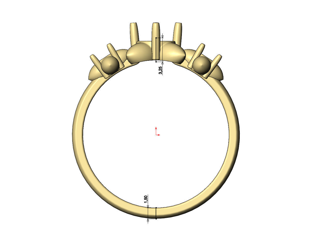 Spiked settings diamond ring US sizes 6to10 3D print model_6