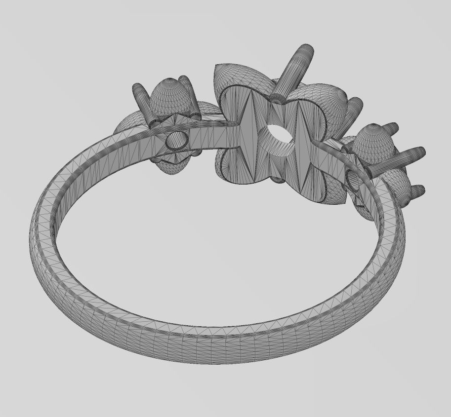 Spiked settings diamond ring US sizes 6to10 3D print model_13