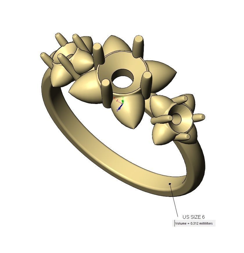 Spiked settings diamond ring US sizes 6to10 3D print model_15