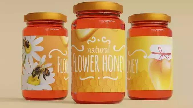 Honey jar 3D model
