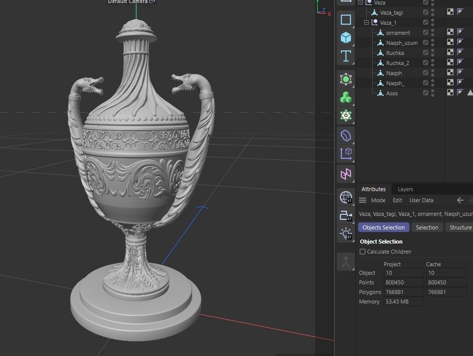 Vase ornamental 3D model_6