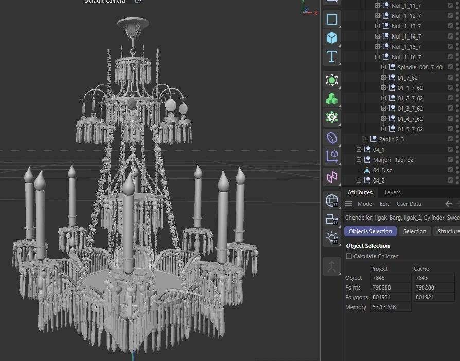 Chandelier lux 3D model_5