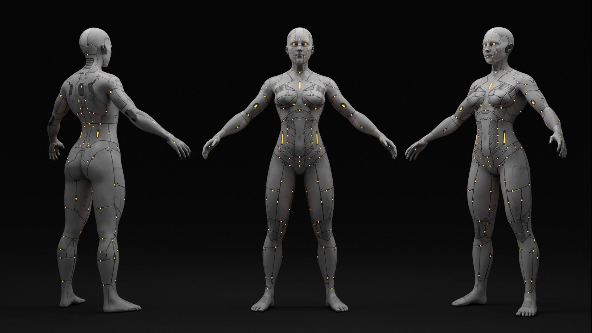 Androids 3D Model Collection_4