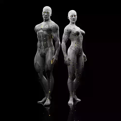 Androids 3D Model Collection