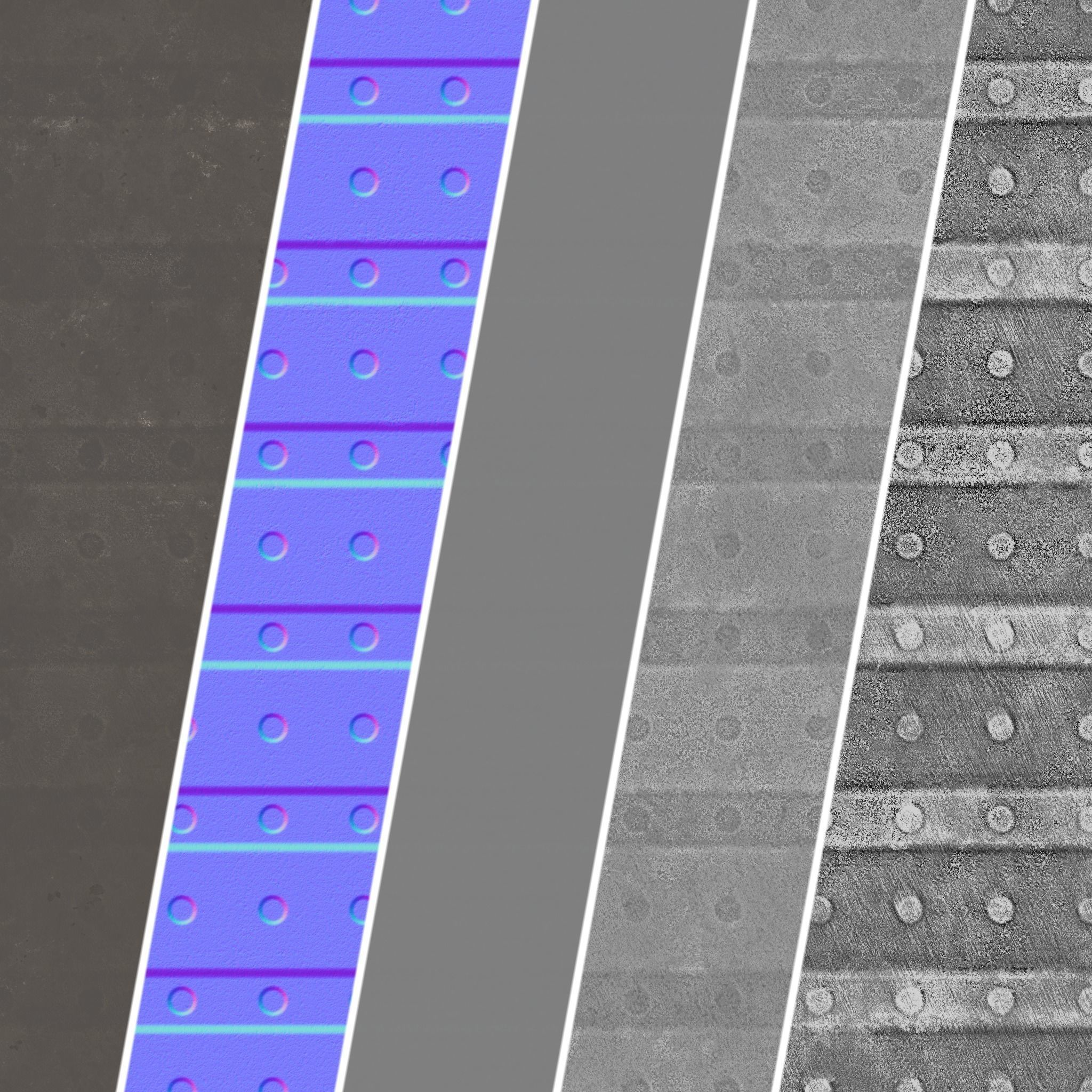 Metal Materials 63- Metal panels By Painting - Pbr 4k Seamless Texture_7