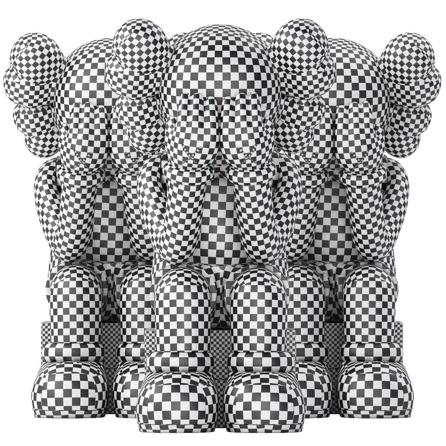 kaws passing through open edition vinyl figure 3D model_7